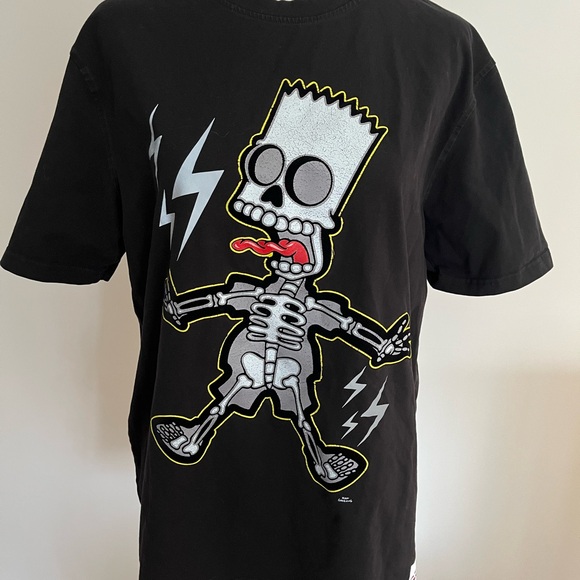 The Simpsons Freeze Max Electrocuted Bart T-Shirt ELECTROBART rare - Picture 2 of 7